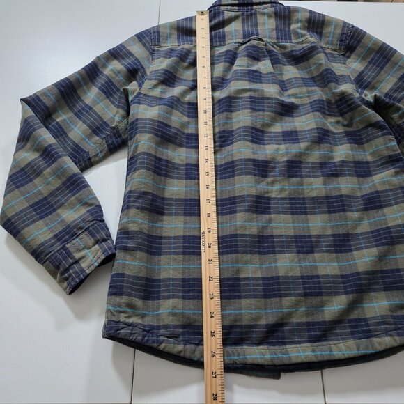 North Face Quilted Overshirt Mens S Plaid Shacket Outdoor Preppy Upcycle FLAW - Picture 6 of 16